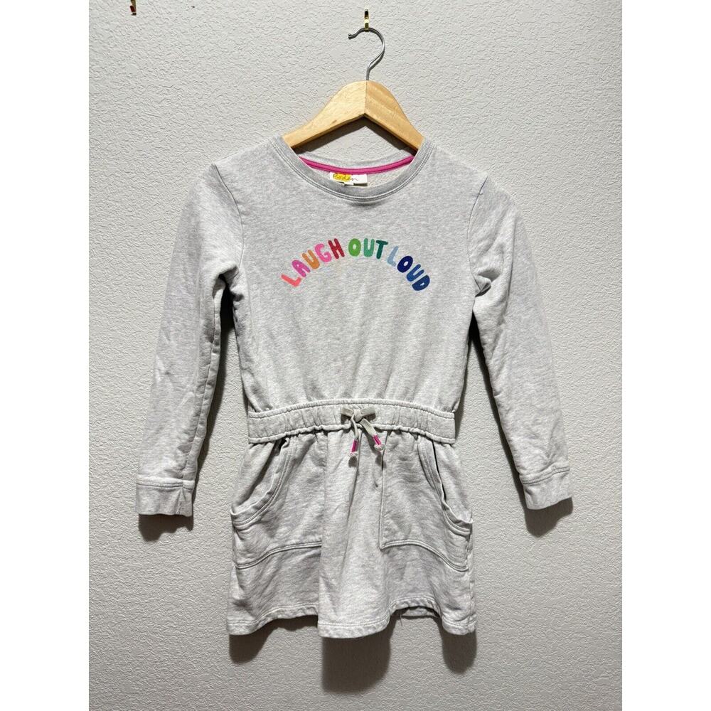 Mini Boden Girls Laugh Out Loud Sweatshirt Long Sleeve Cozy Tunic Top Girls 9-10